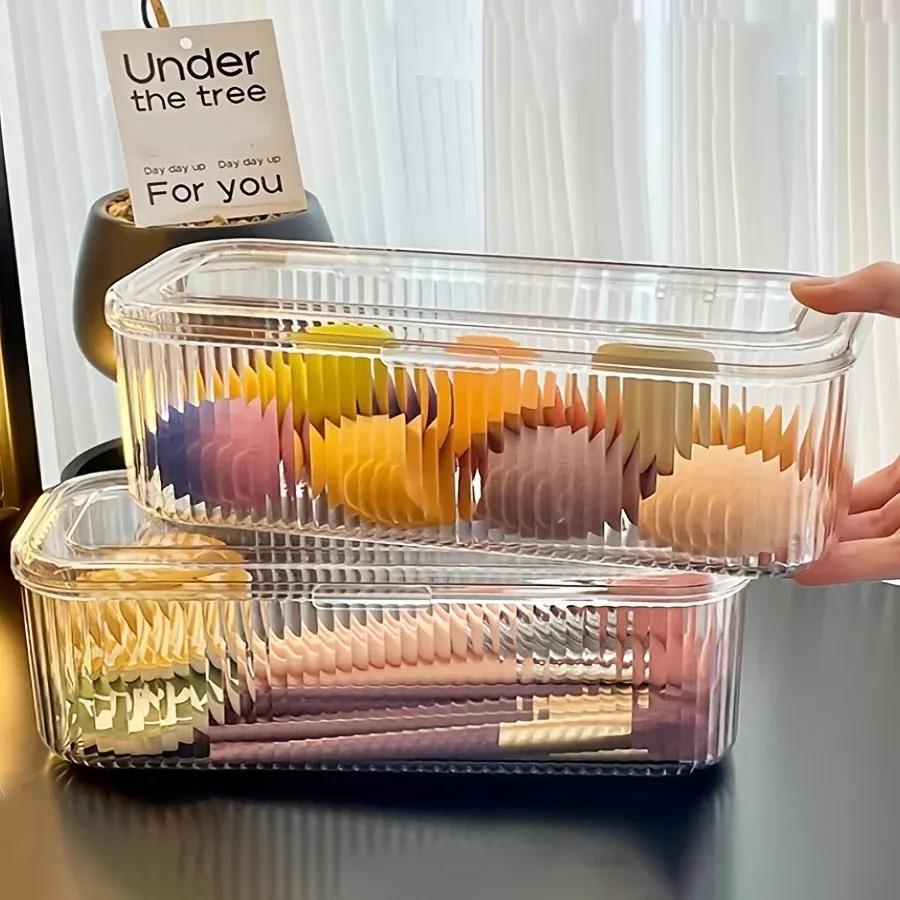 Organisateur de maquillage en acrylique avec couvercle, vue d'ensemble