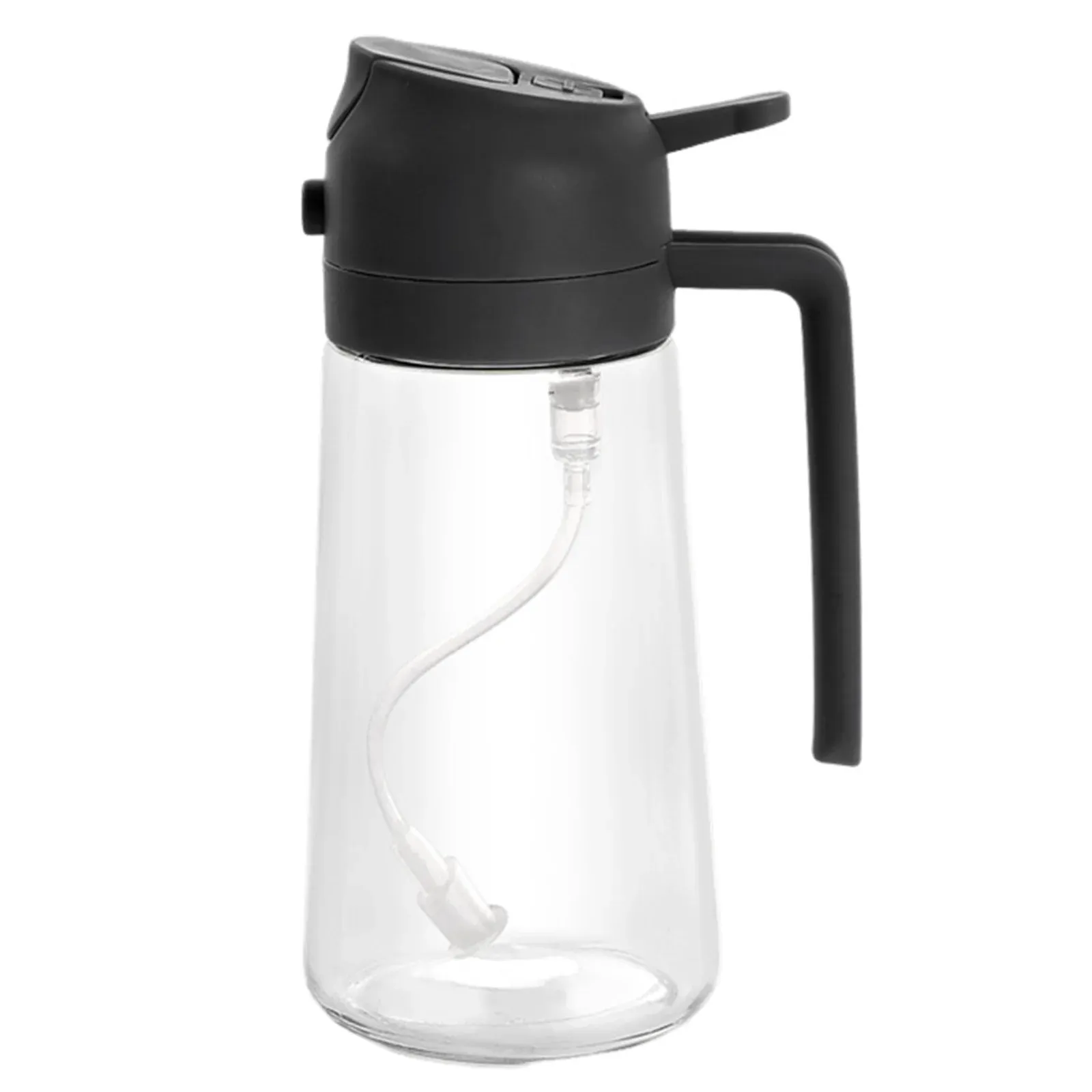 Distributeur d'huile d'olive 2 en 1 en acier inoxydable et verre, pulvérisateur et verseur, 470 ml / 500 ml 8