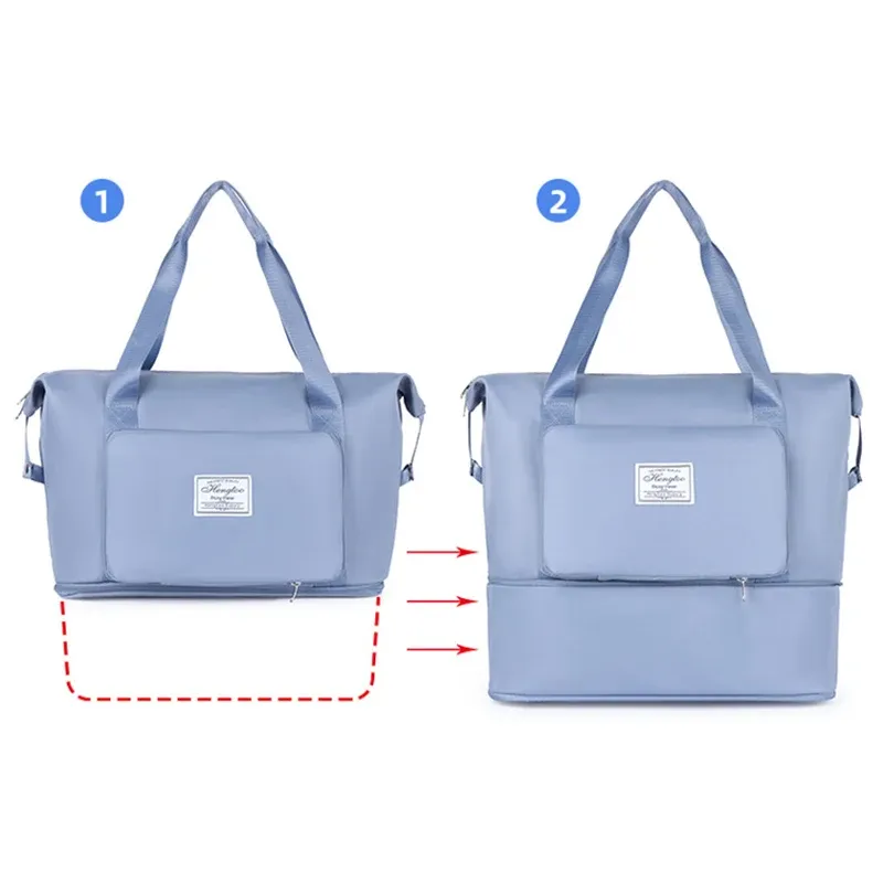 Sac de voyage extensible à grande capacité, pliable et étanche, pour bagages et vêtements 5