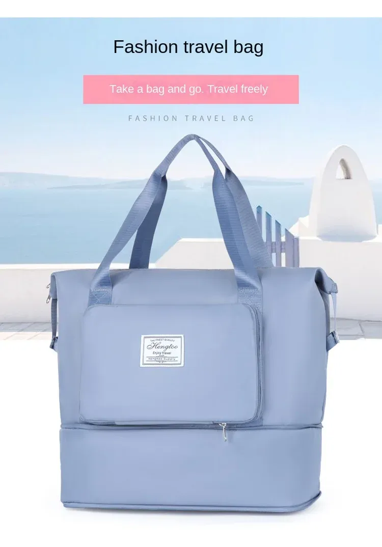 Sac de voyage extensible, mise en situation