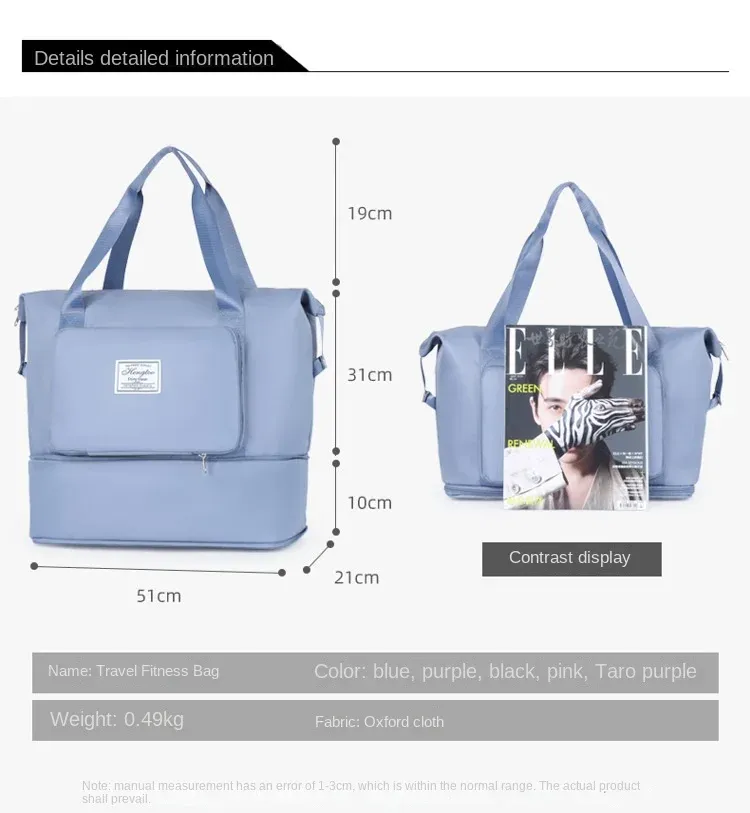 Sac de voyage extensible, pliage compact