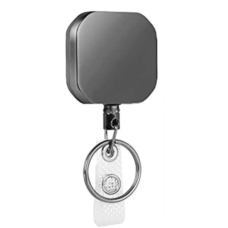 Porte-badge rétractable en fil métallique robuste avec anneau à ressort pour cartes d'identité et badges 11
