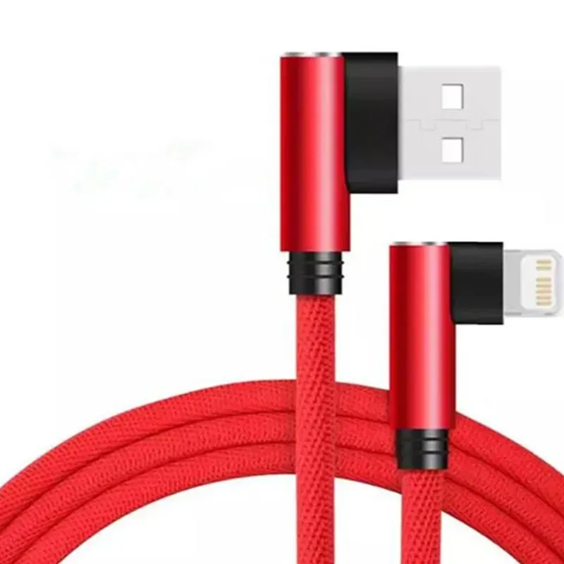 Câble de charge USB coudé pour appareils Apple, vue d'ensemble