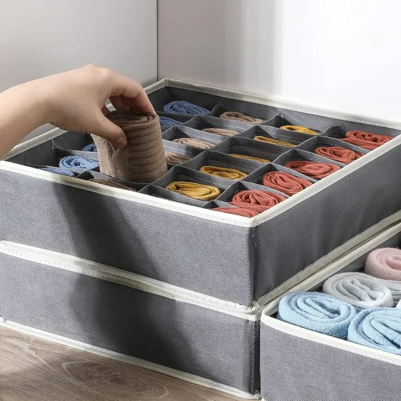 Boîte de rangement pliable pour sous-vêtements, organiseur de garde-robe, étui pour chaussettes, soutien-gorge, pantalon et écharpe 3
