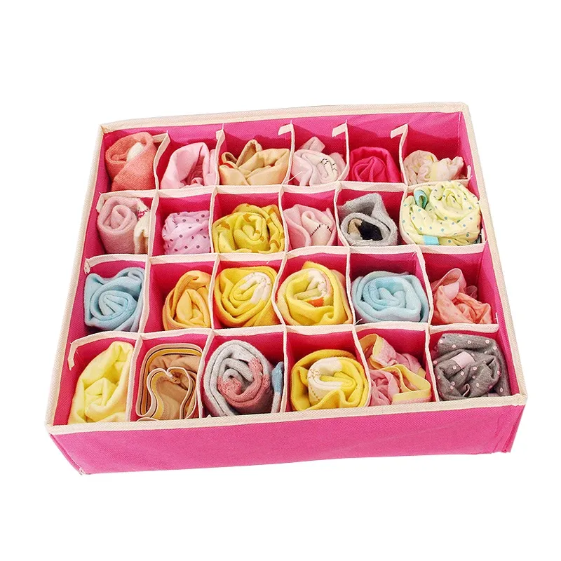Boîte de rangement pliable pour sous-vêtements, organiseur de garde-robe, étui pour chaussettes, soutien-gorge, pantalon et écharpe 9