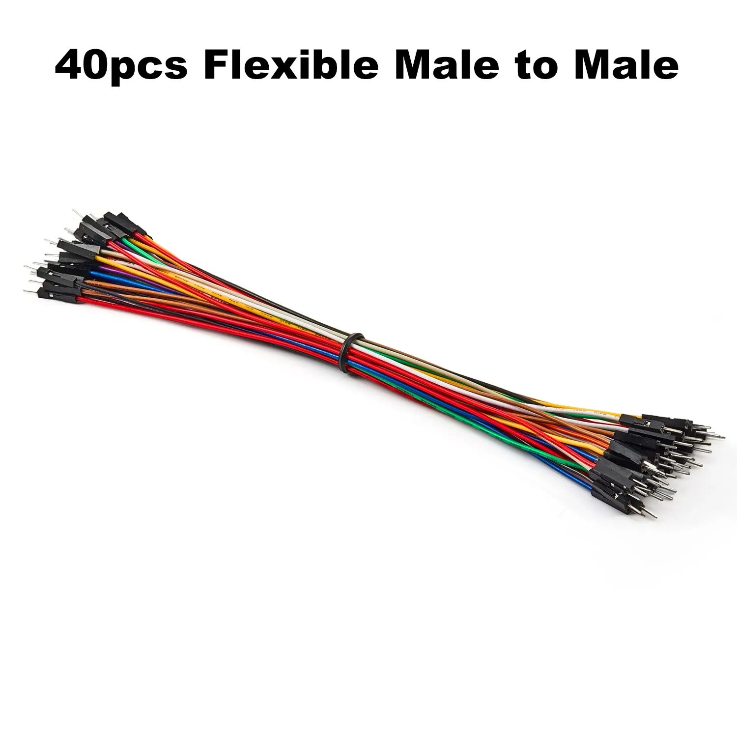 Kit de fils de connexion Dupont mâle-femelle 24AWG en cuivre, 40 à 120 pièces, longueurs 10 cm, 20 cm et 30 cm, pour prototypage DIY 10