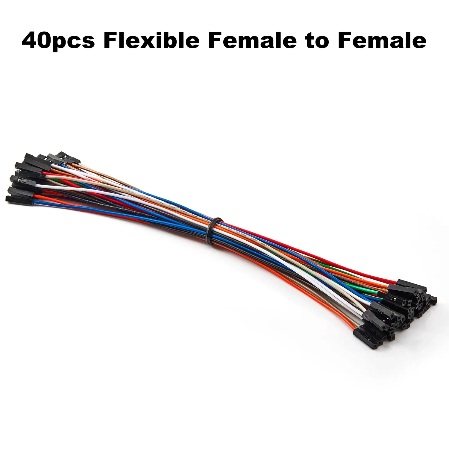 Kit de fils de connexion Dupont mâle-femelle 24AWG en cuivre, 40 à 120 pièces, longueurs 10 cm, 20 cm et 30 cm, pour prototypage DIY 9