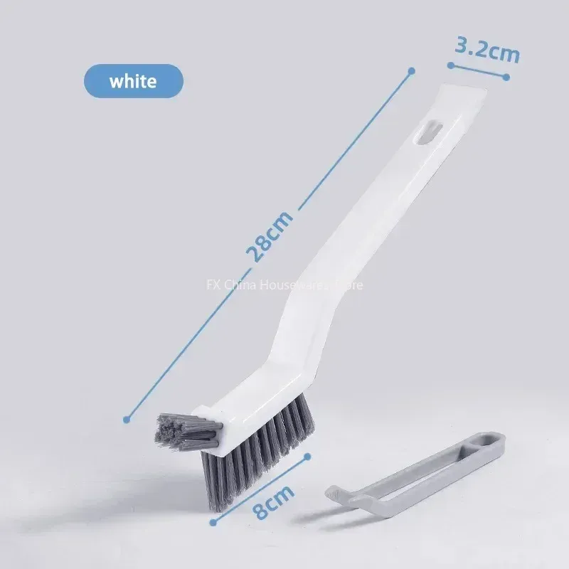 Brosse de nettoyage en V à poils durs, outil multi-usage pour salle de bain, cuisine et joints de carrelage 6