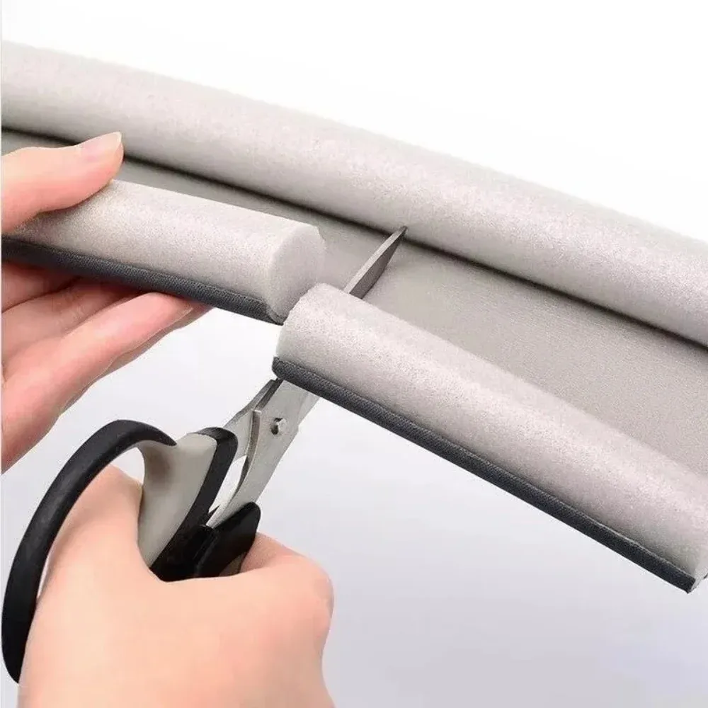 Joint d'étanchéité pour bas de porte anti-courant d'air, double isolation en mousse de silicone, amovible 6