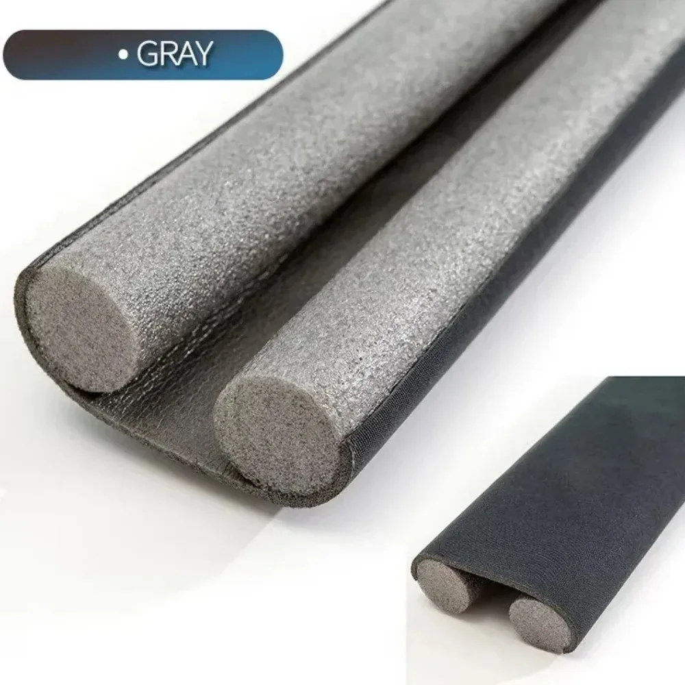 Joint d'étanchéité pour bas de porte anti-courant d'air, double isolation en mousse de silicone, amovible 8