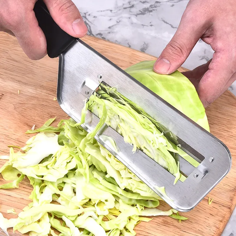 Couteau multifonction à double lame pour légumes, coupe-légumes portable 4