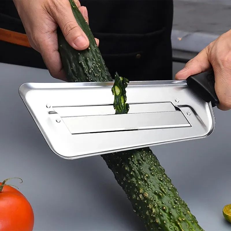Couteau multifonction à double lame pour légumes, coupe-légumes portable 6