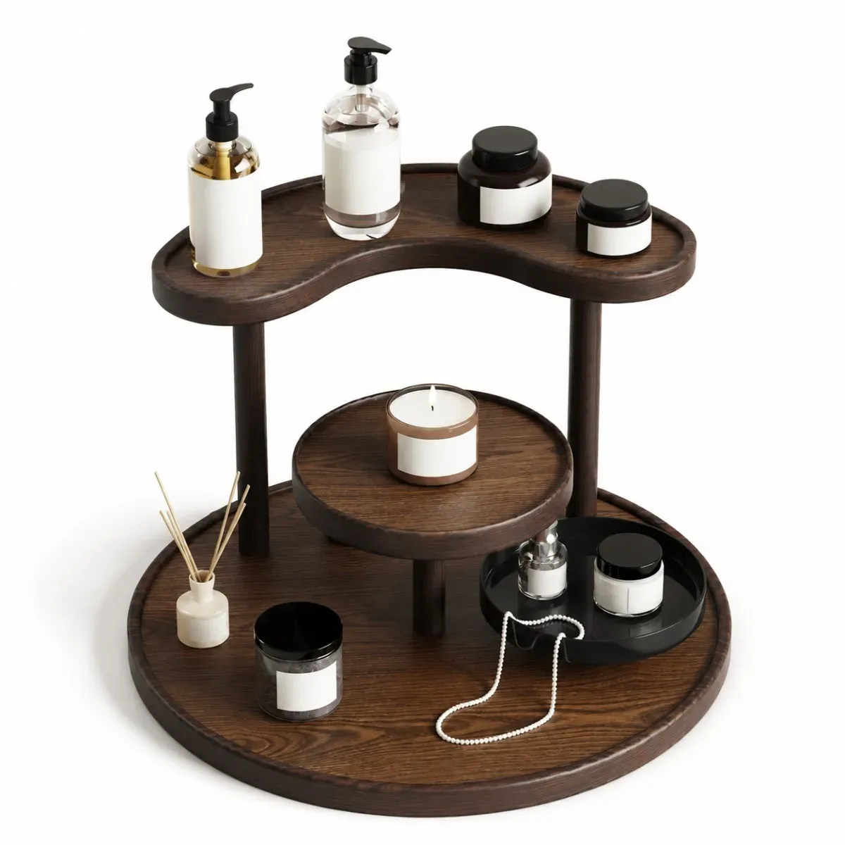 Boîte de rangement pour maquillage, huiles essentielles et produits de soin, organisateur de comptoir de salle de bain et de bureau 6