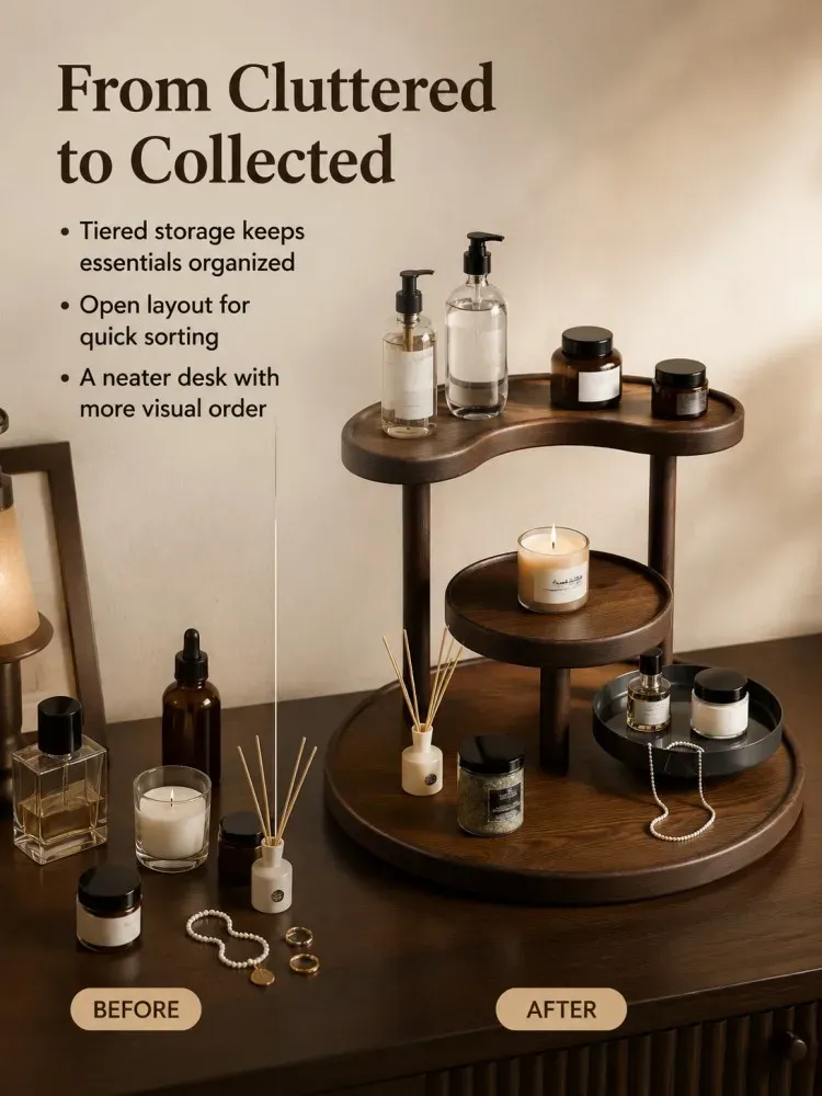 Boîte de rangement élégante pour maquillage et soins
