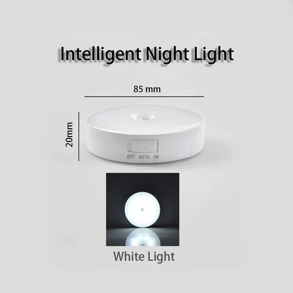 Lot de 4 veilleuses LED rechargeables à détecteur de mouvement, éclairage sans fil pour armoire de cuisine, placard et escalier 8