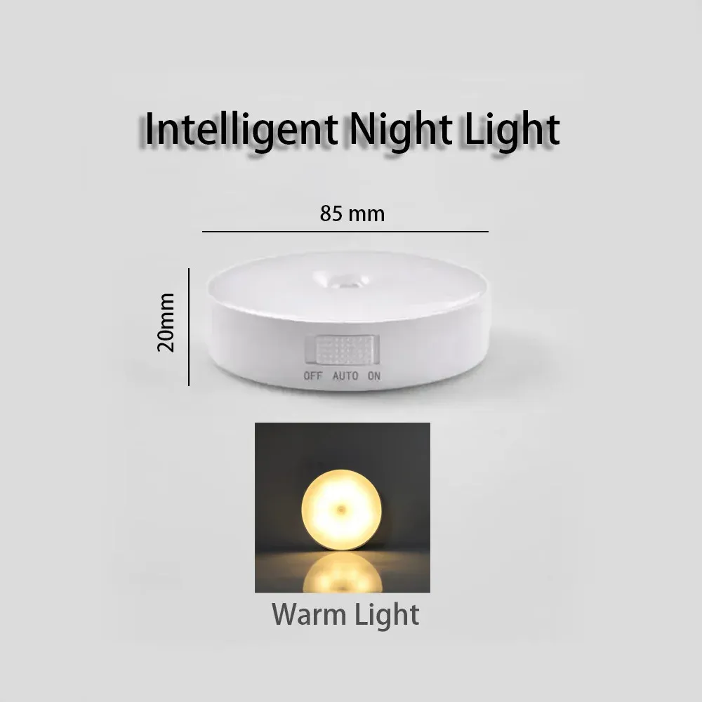 Lot de 4 veilleuses LED rechargeables à détecteur de mouvement, éclairage sans fil pour armoire de cuisine, placard et escalier 7