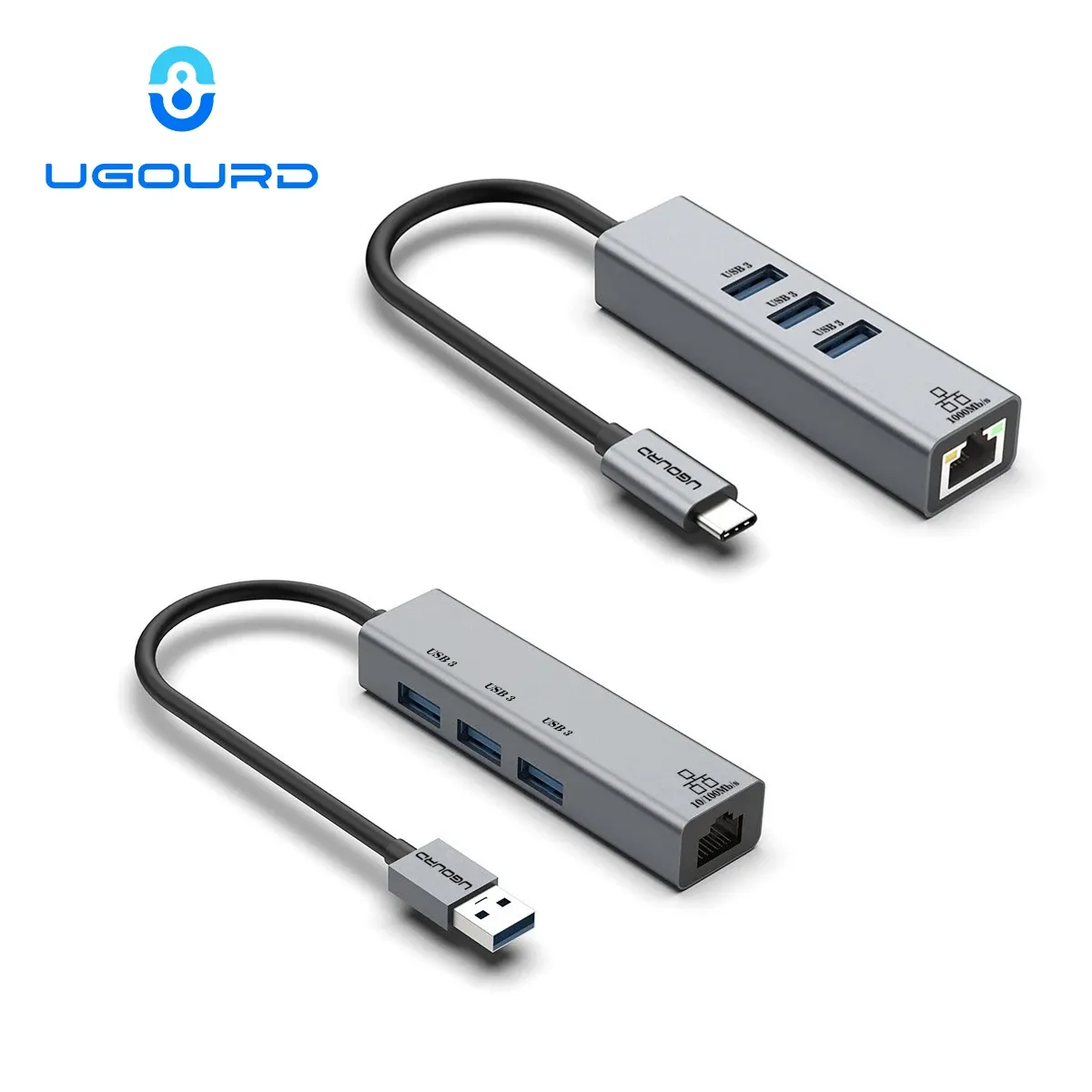 Station d'accueil USB-C avec port Ethernet RJ45 Gigabit 1000 Mbps, hub USB 3.0 et charge 100 W