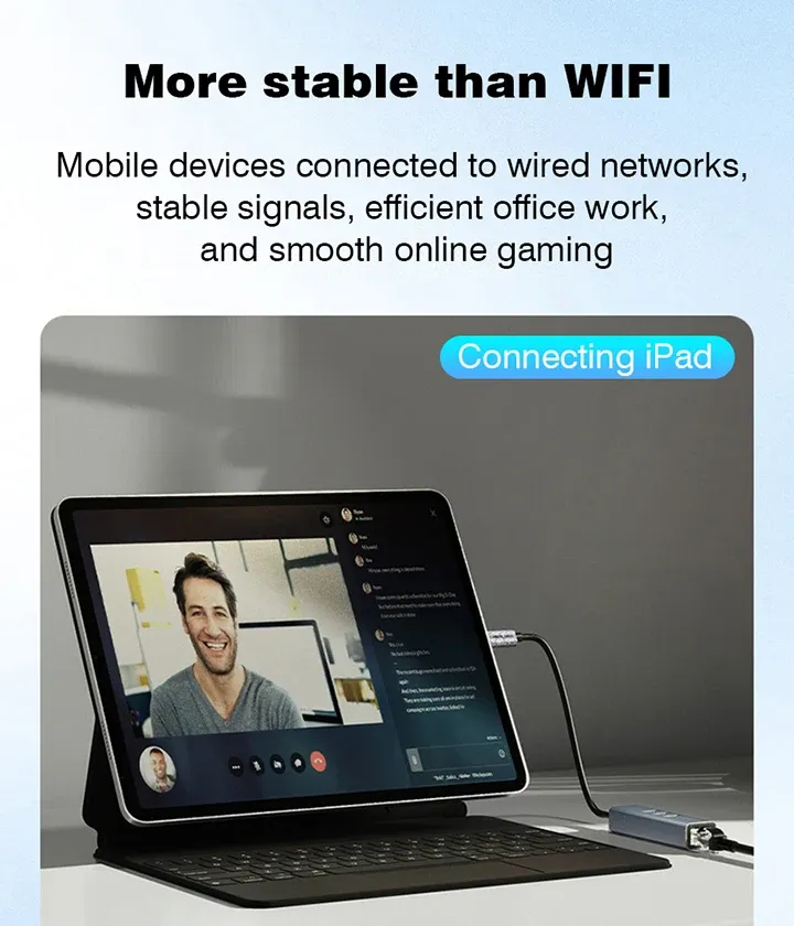 Gros plan sur la station d'accueil USB-C