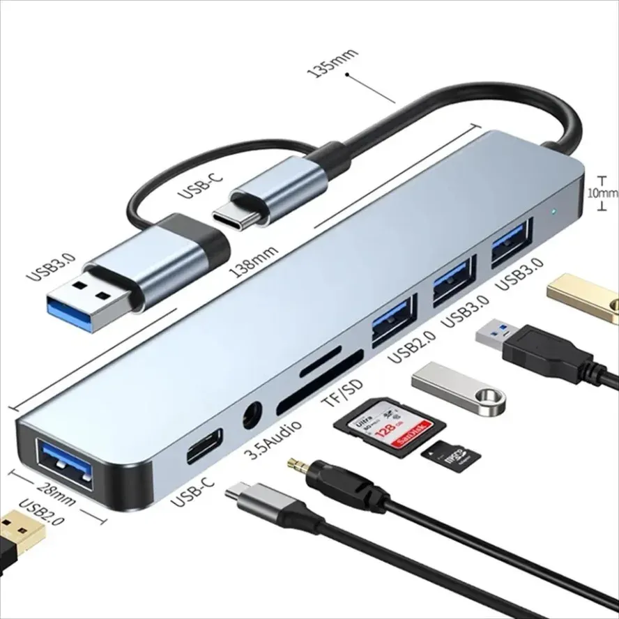 Hub USB, vue finale