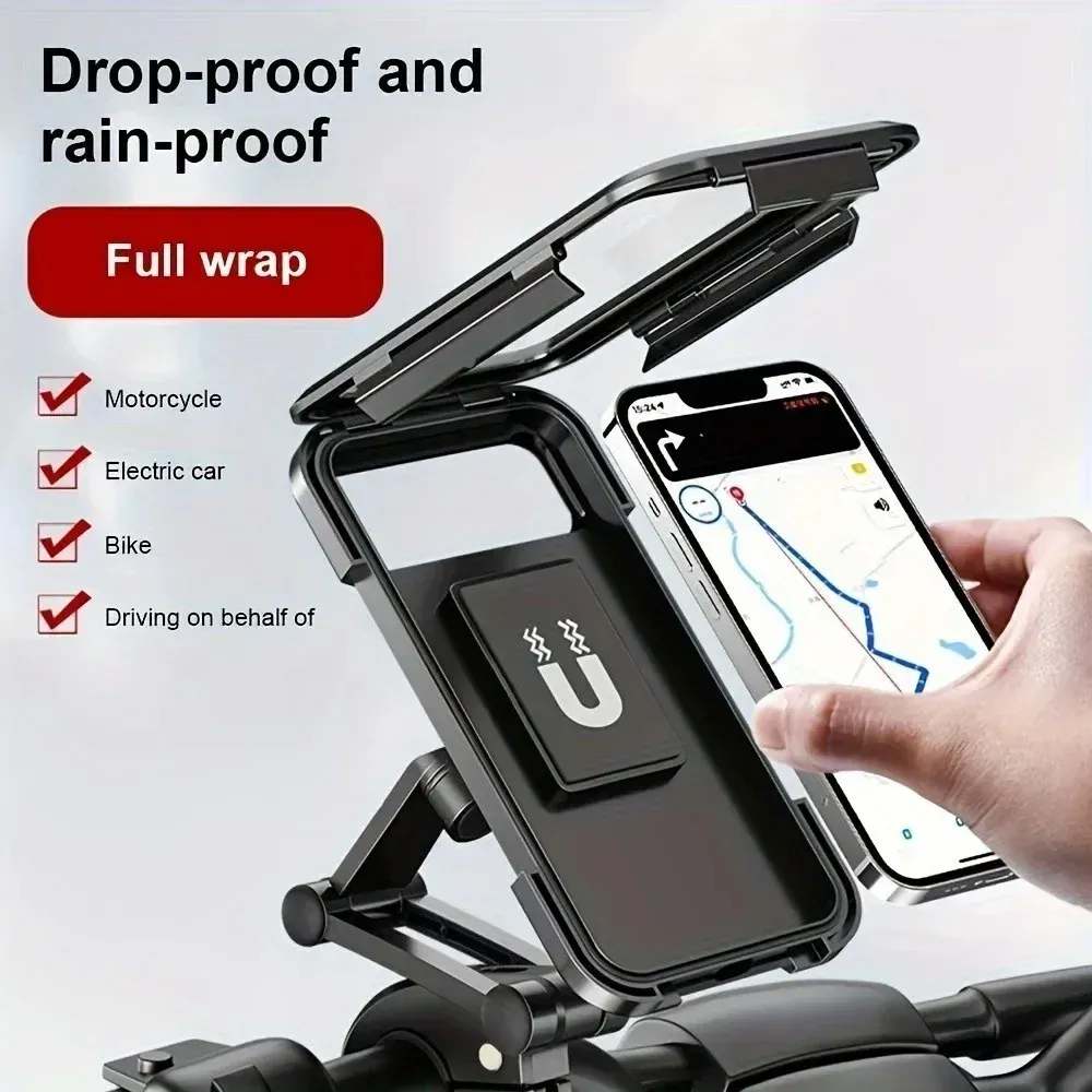 Support de téléphone rotatif à 360° pour vélo et moto, étanche et antichoc - Image 1