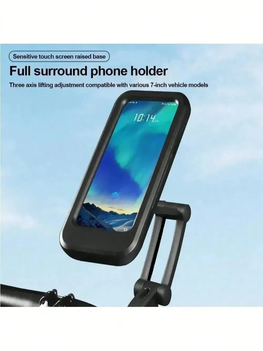 Vue détaillée du support de téléphone pour vélo