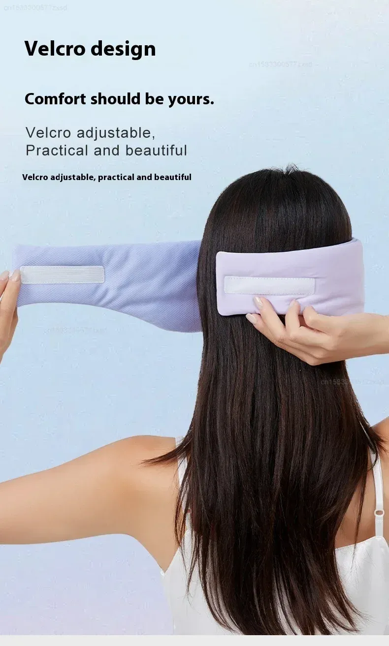 Masque de sommeil en soie glacée, côté double face