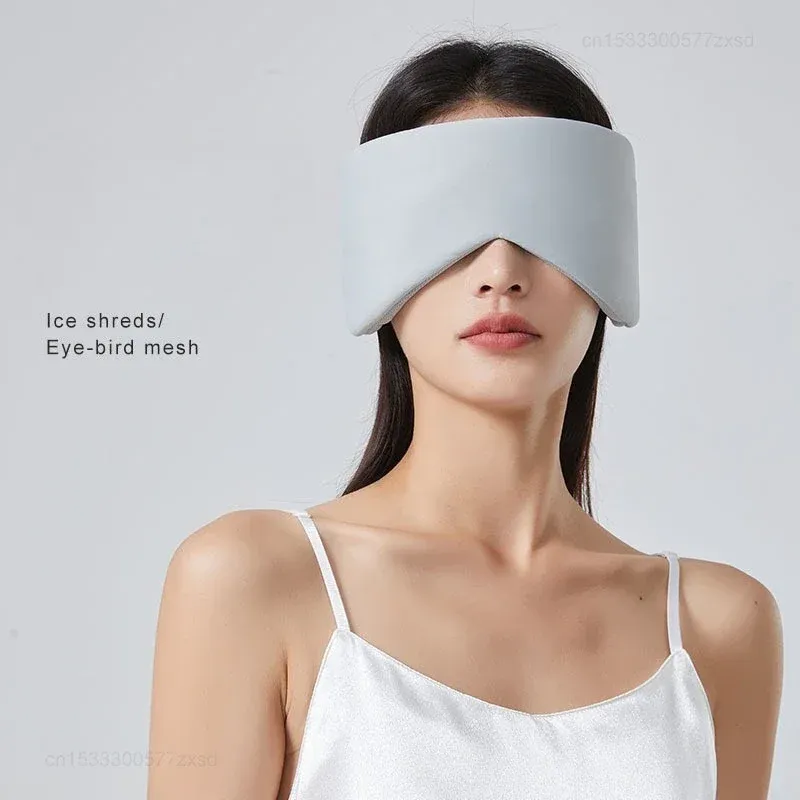 Masque de sommeil en soie glacée respirant, double face, occultant, anti-fatigue, chaud et frais, réduction du bruit

Wait, the title is already in French. Here is a cleaned, professional version:

Masque de sommeil en soie glacée, respirant, double face, occultant, anti-fatigue, effet chaud et froid, isolation phonique 10