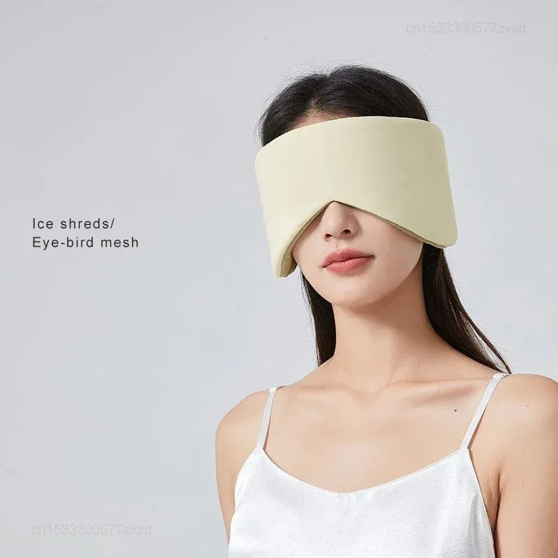 Masque de sommeil en soie glacée respirant, double face, occultant, anti-fatigue, chaud et frais, réduction du bruit

Wait, the title is already in French. Here is a cleaned, professional version:

Masque de sommeil en soie glacée, respirant, double face, occultant, anti-fatigue, effet chaud et froid, isolation phonique 9