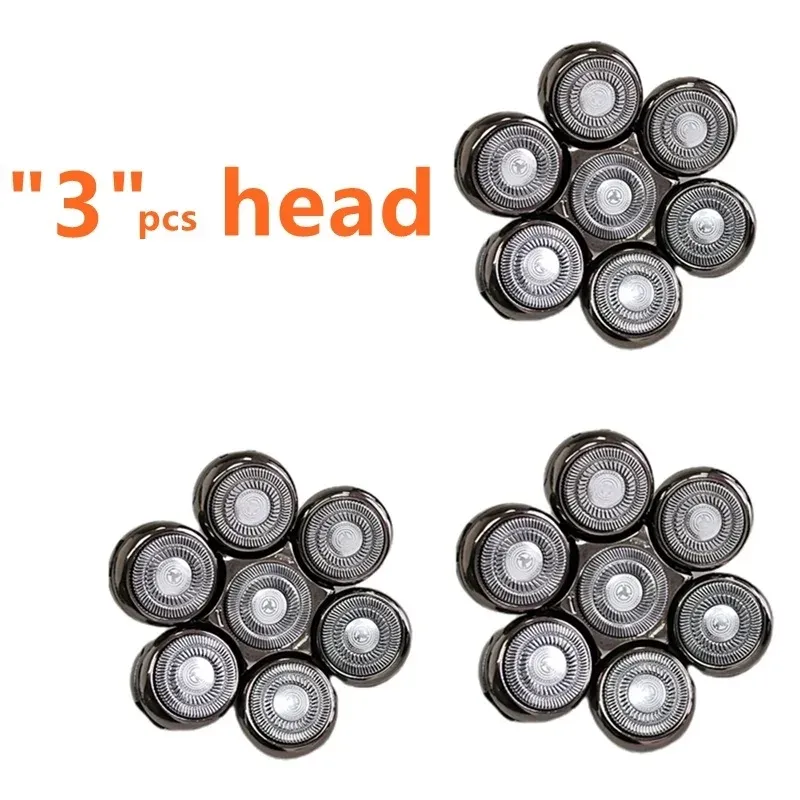Lot de 7 lames de rechange 7D pour rasoir électrique à têtes flottantes, lavables, compatibles avec la plupart des modèles 10