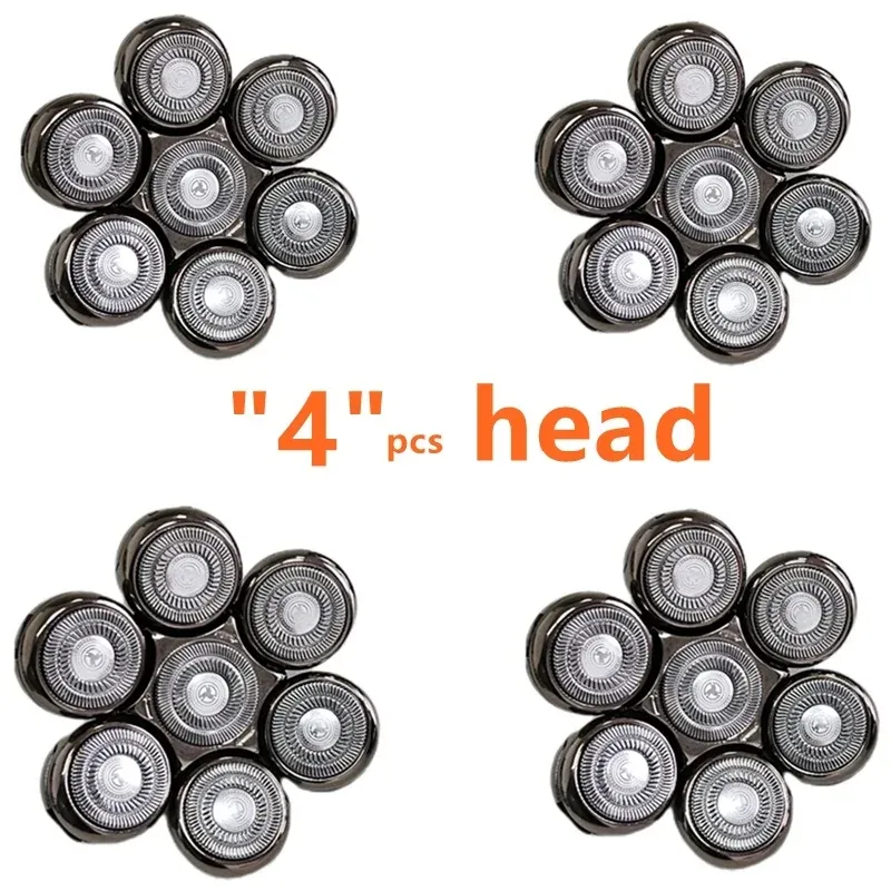 Lot de 7 lames de rechange 7D pour rasoir électrique à têtes flottantes, lavables, compatibles avec la plupart des modèles 9