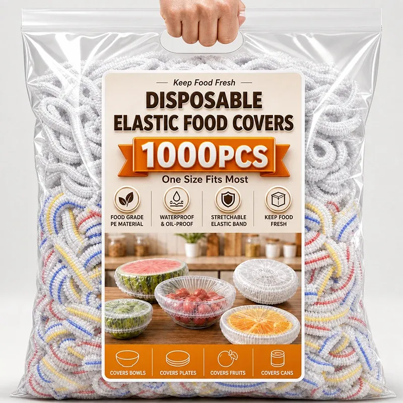 Couvre-aliments réutilisables et jetables à couvercle élastique pour bols et aliments - Image 1