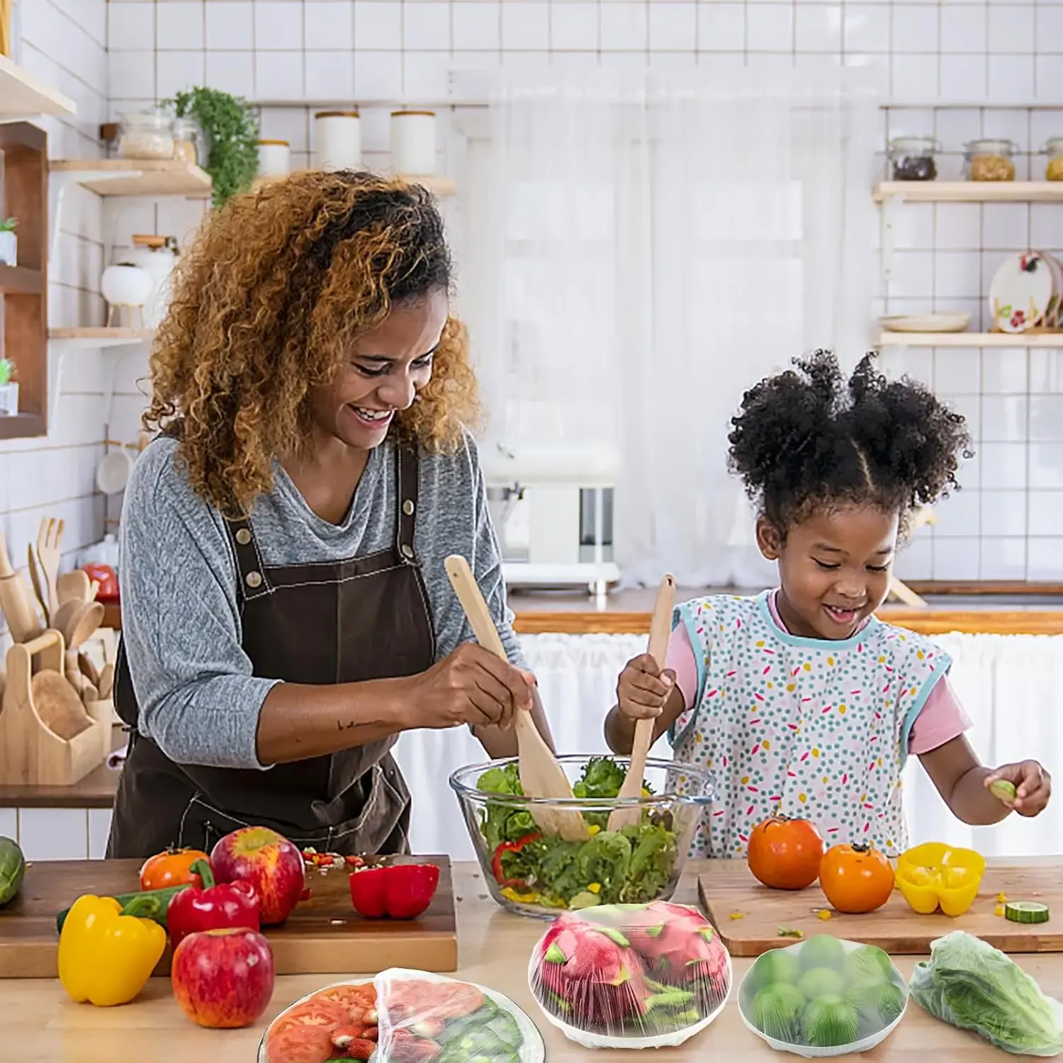 Détail des couvre-aliments élastiques