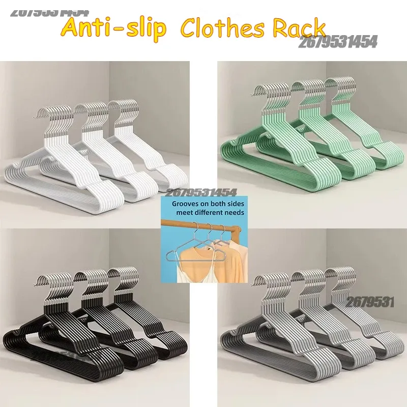 Cintres organisateurs en métal pour vêtements, antidérapants et sans marque, pour usage domestique et armoires de chambre - Image 1