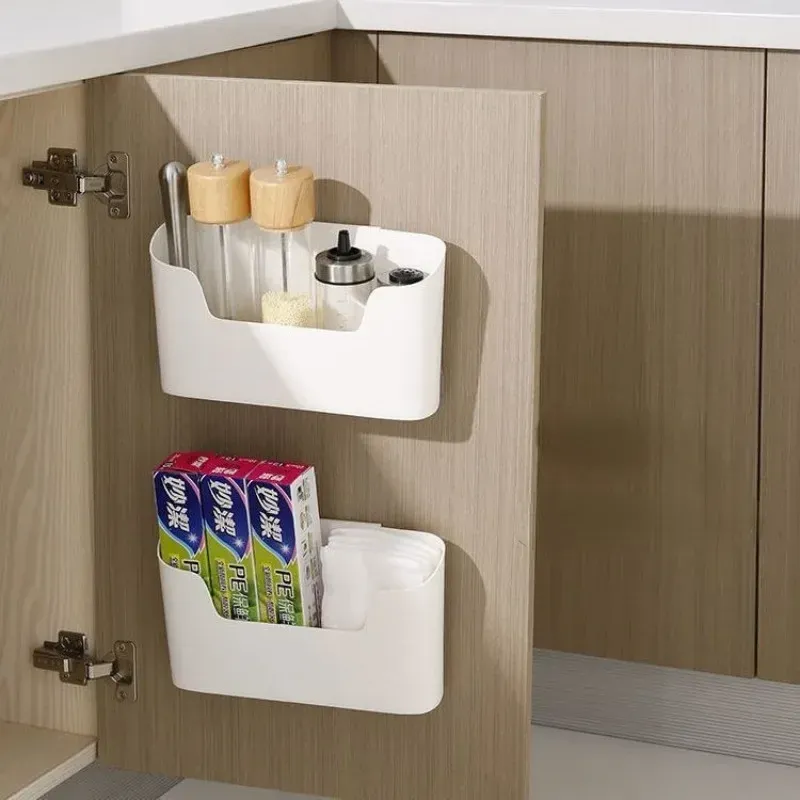 Étagère de rangement adhésive murale pour cuisine et salle de bain
