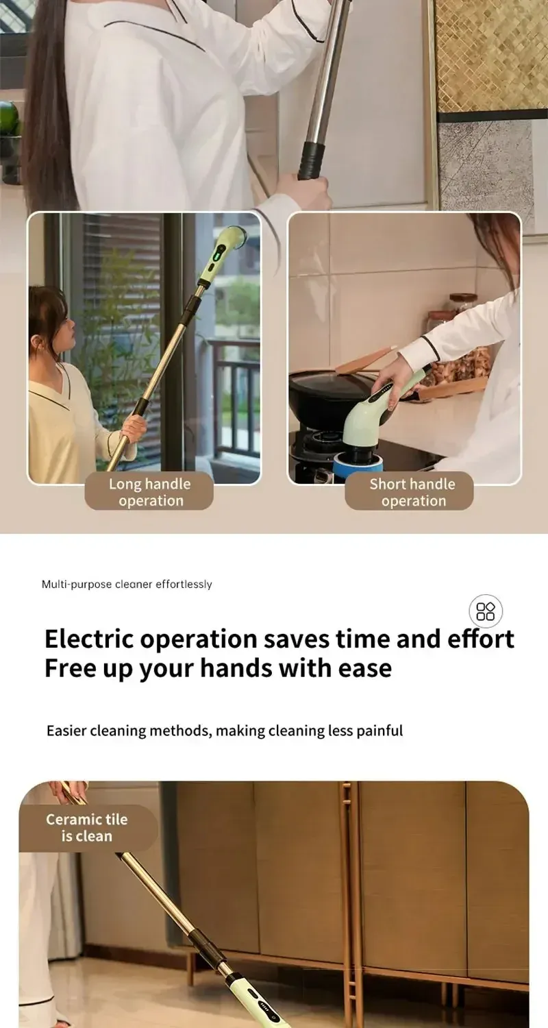 Brosse de nettoyage électrique, prise en main