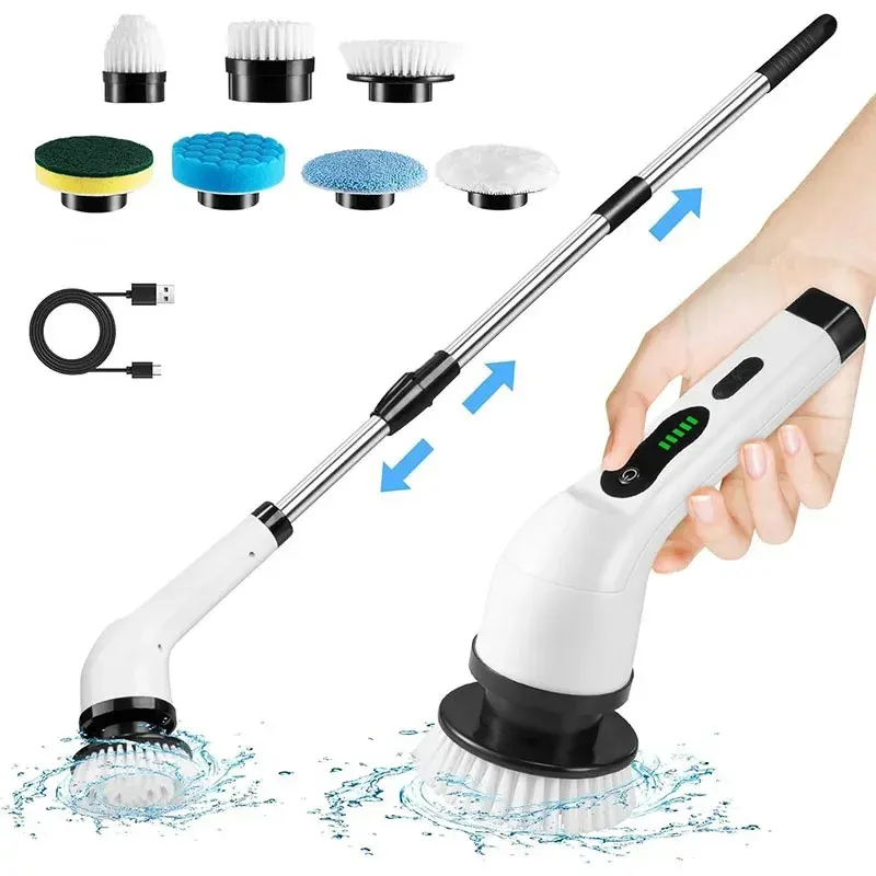Brosse de nettoyage électrique multifonctionnelle sans fil et portable pour cuisine et salle de bains 7