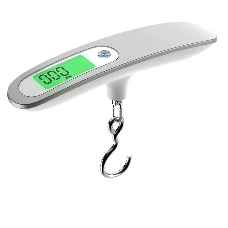 Balance à bagages numérique LCD 50 kg, précision 10 g, balance électronique portable à crochet 8