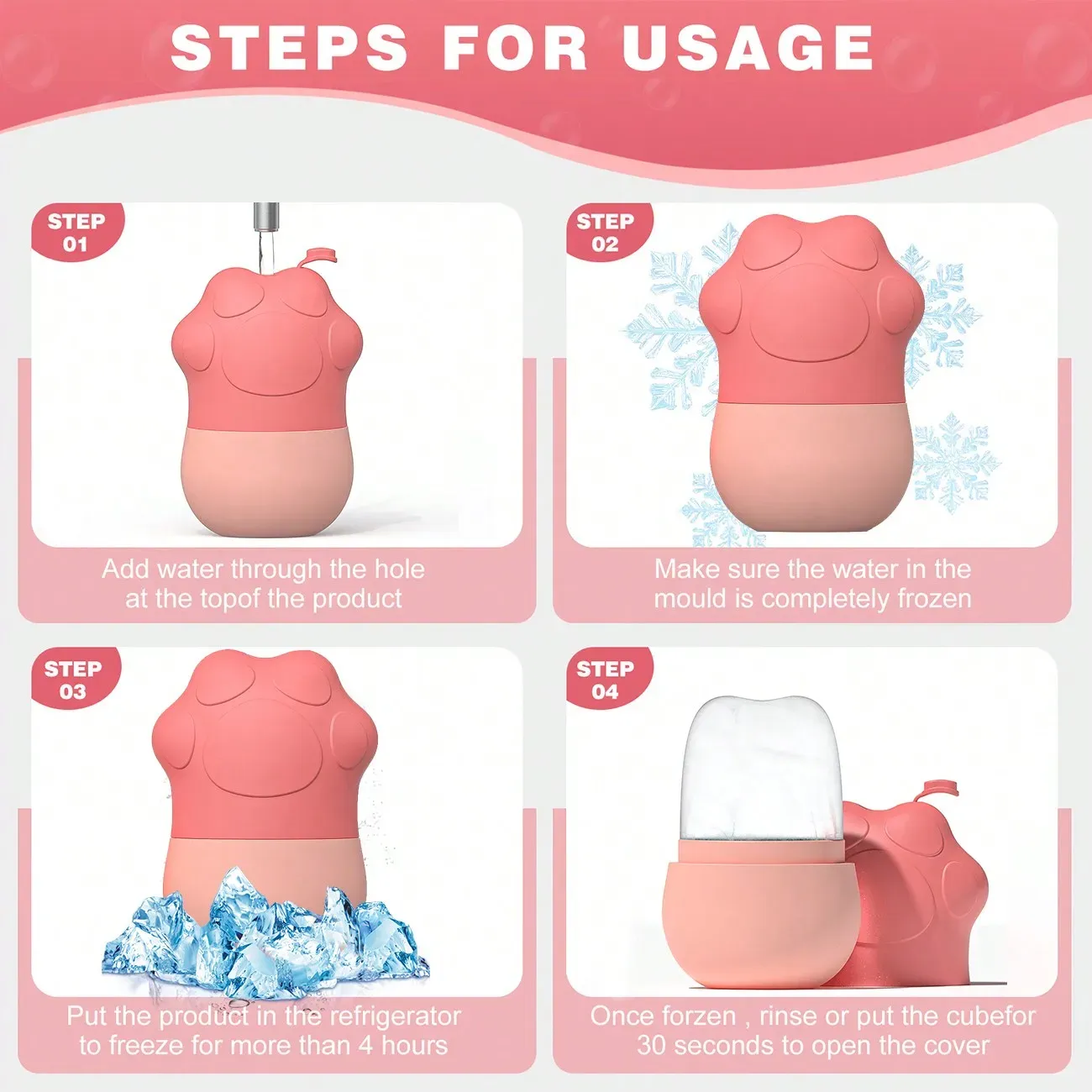 Rouleau de glace en silicone pour le visage, les yeux et le cou 3
