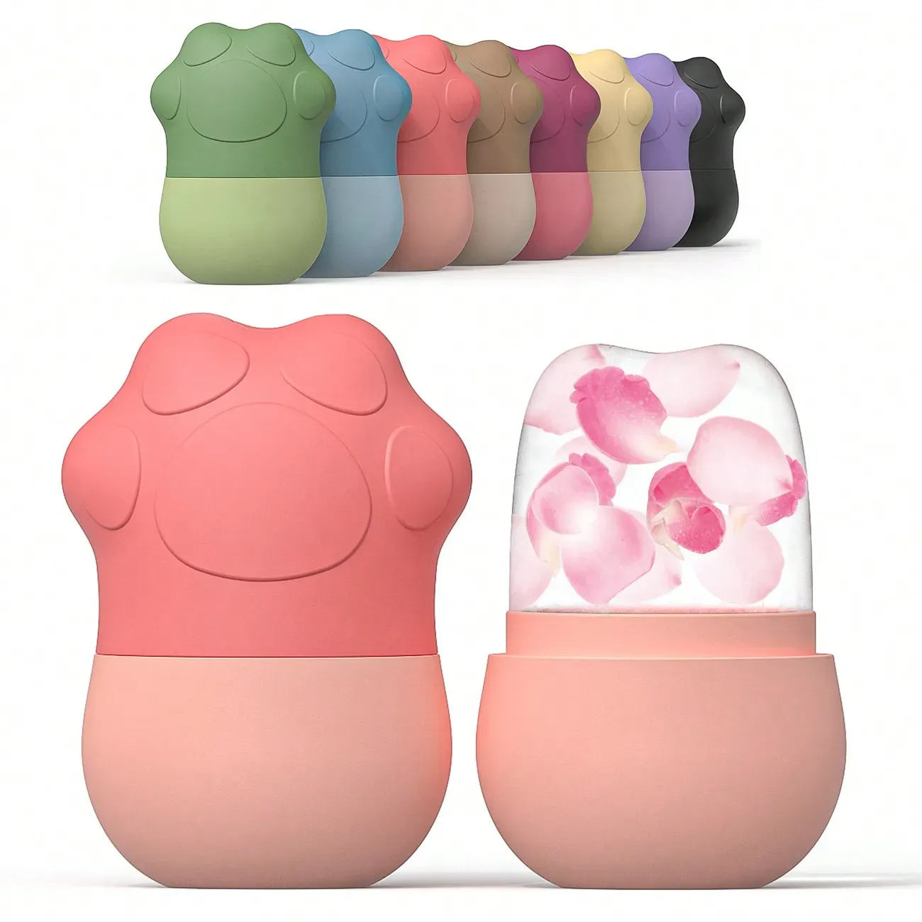 Rouleau de glace en silicone pour le visage, vue de présentation