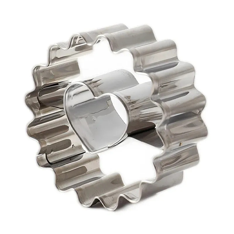 1/2 emporte-pièces en acier inoxydable pour biscuits, sandwichs et confitures, machine à gaufrer les biscuits, moule à pâtisserie en forme de cœur, outils de cuisson 7