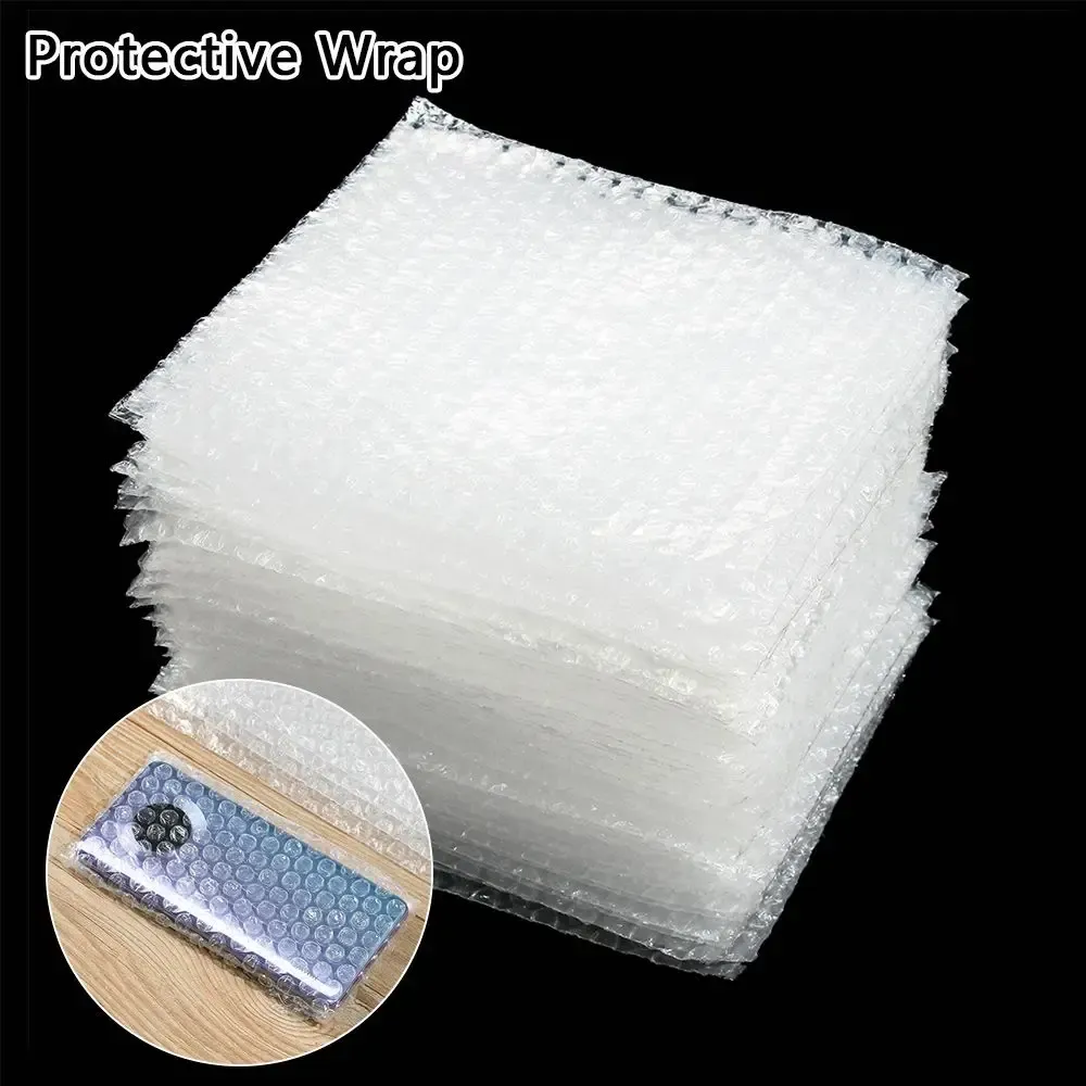 Housses de protection transparentes en PE, enveloppes antichoc à bulles blanches, sacs d'emballage en mousse, lot de 50 2