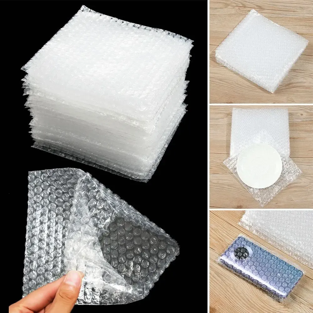 Housses de protection transparentes en PE, enveloppes antichoc à bulles blanches, sacs d'emballage en mousse, lot de 50 - Image 1