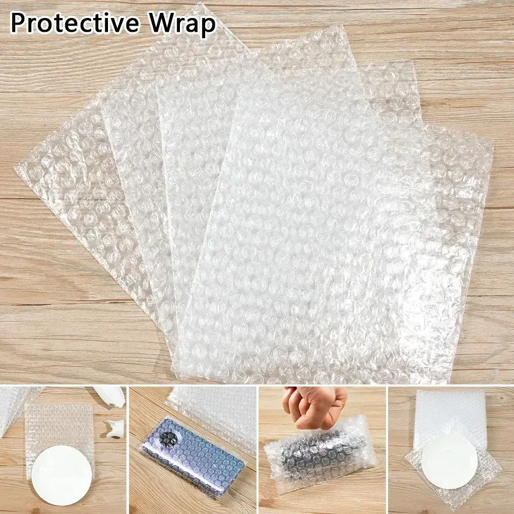 Housses de protection transparentes en PE, enveloppes antichoc à bulles blanches, sacs d'emballage en mousse, lot de 50 3