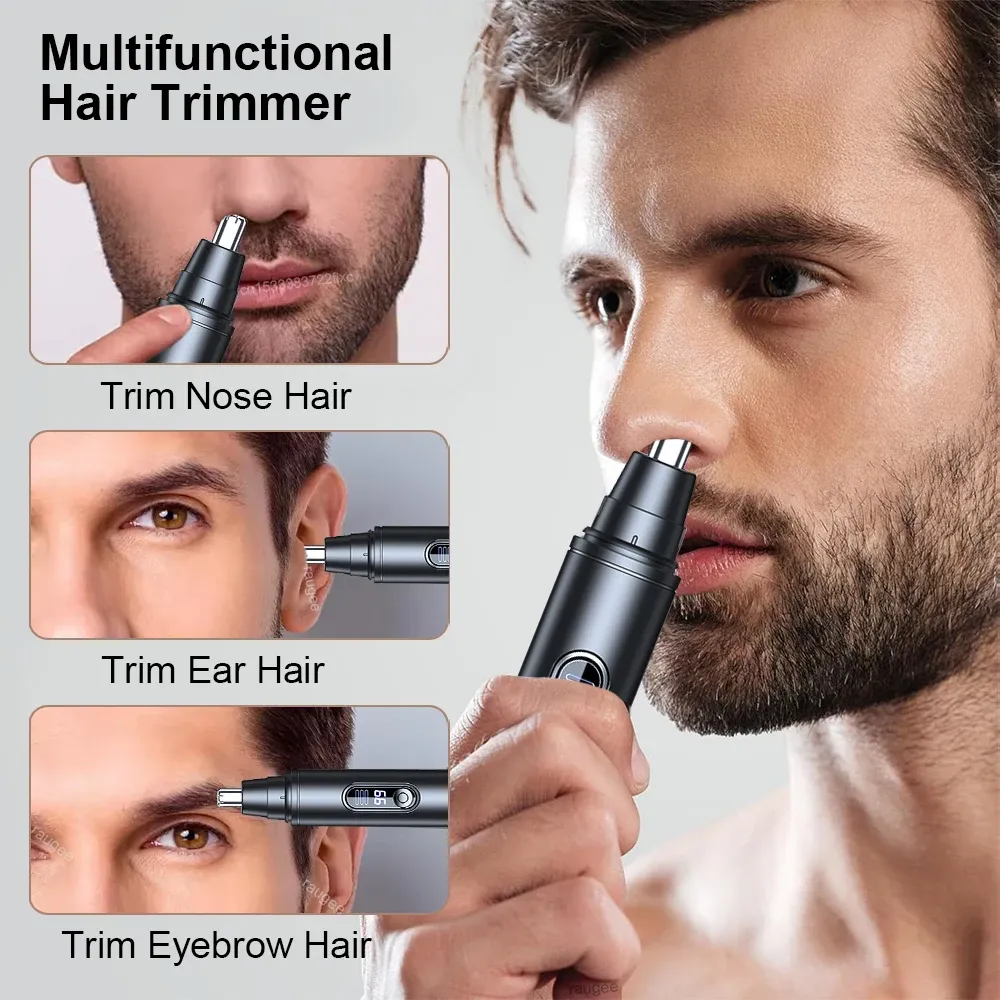Tondeuse électrique pour poils du nez et des oreilles, rechargeable par USB, portable 2