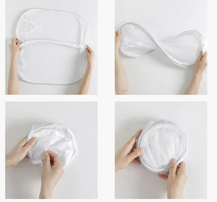 Panier à linge pliable en maille, rangement