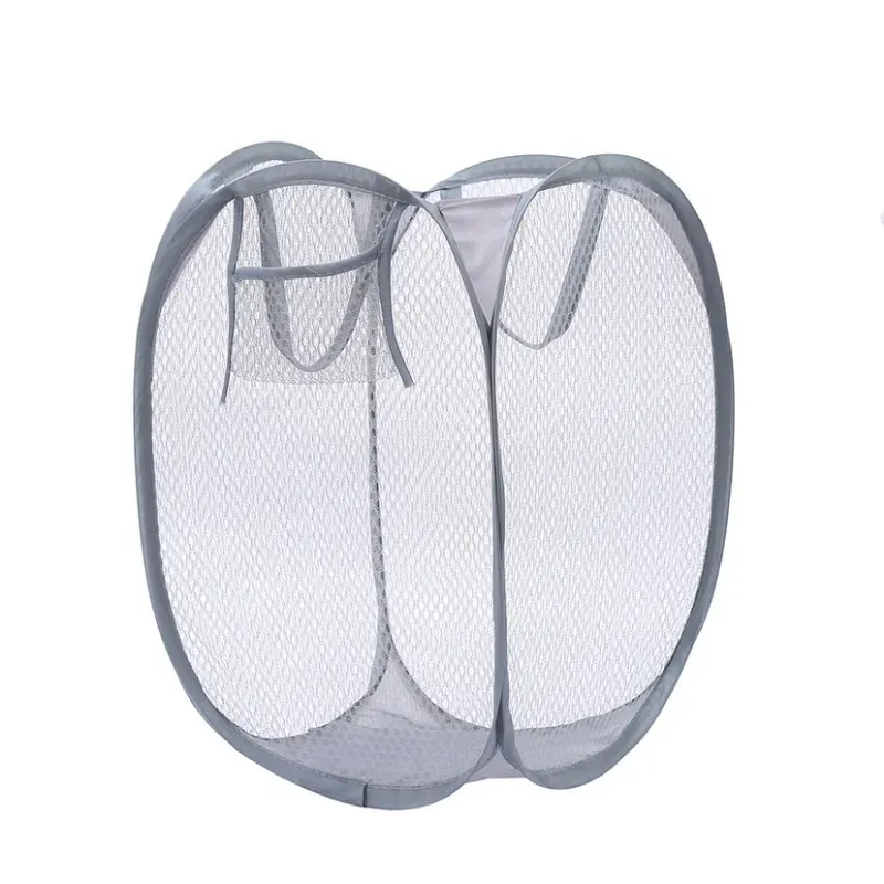 Panier à linge pliable en maille pour salle de bain et buanderie 7