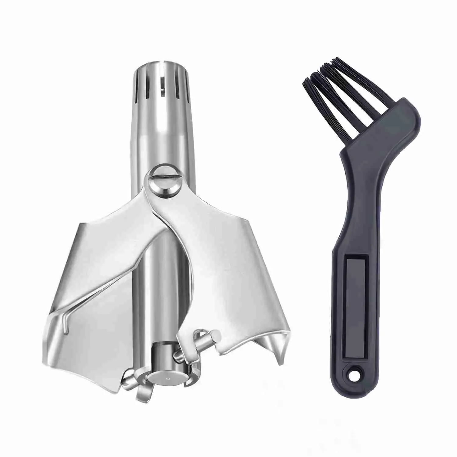 Tondeuse à poils de nez pour homme, rasoir manuel en acier inoxydable, lavable et portable, idéal pour les poils de nez et d'oreilles 7