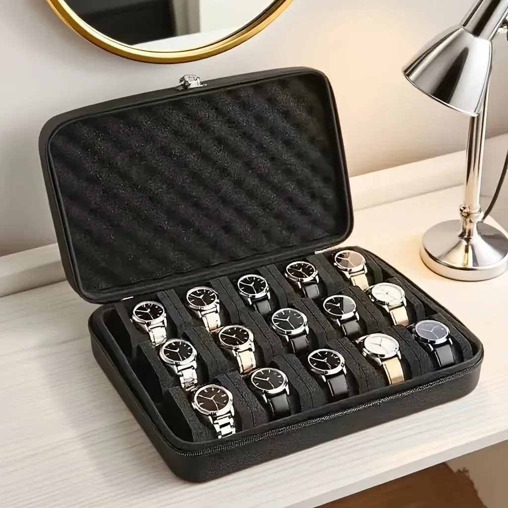 Boîte de rangement de montres à 15 emplacements