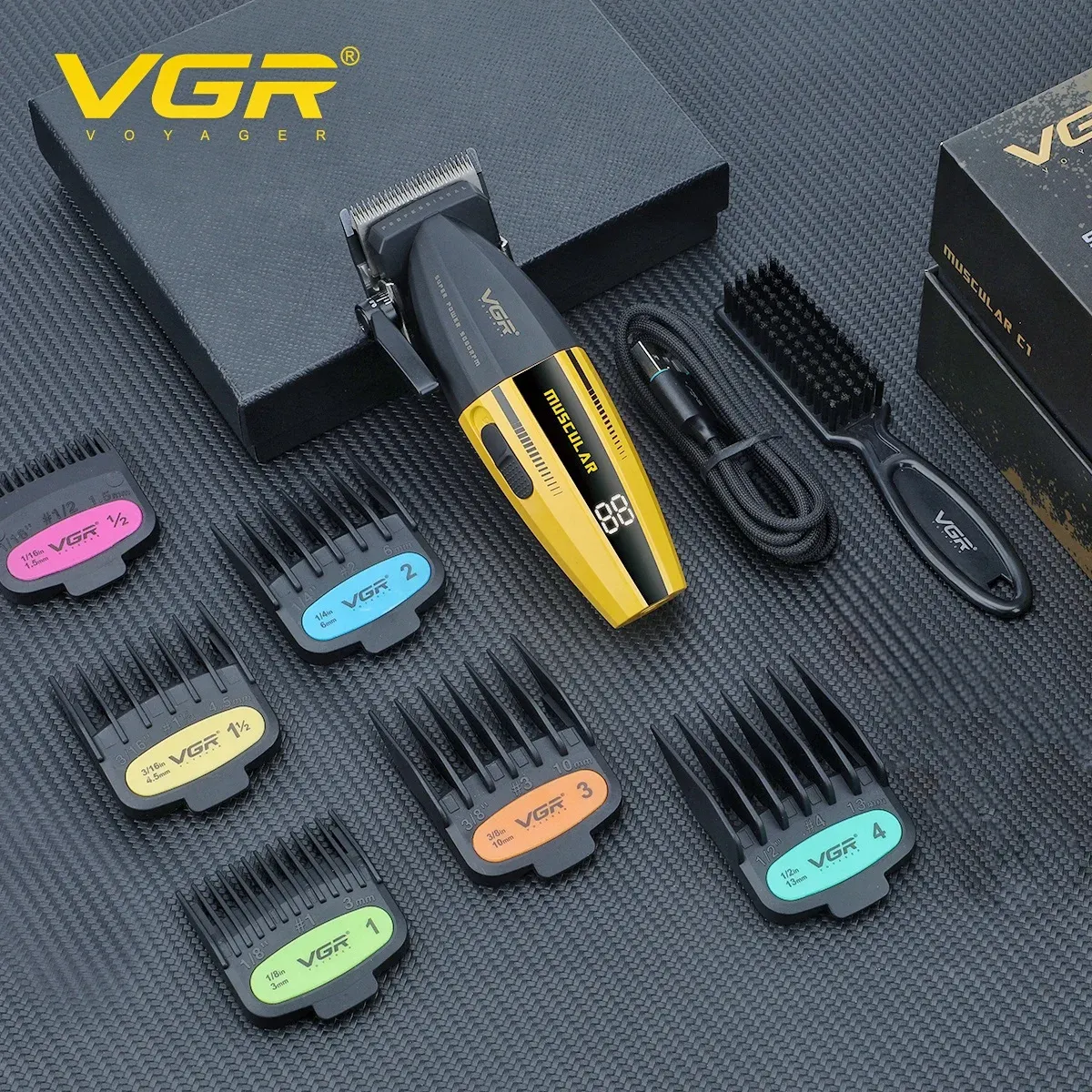 Tondeuse à cheveux VGR 9000 tr/min Professionnelle, Réglable, Sans fil, Électrique pour hommes V-285 6