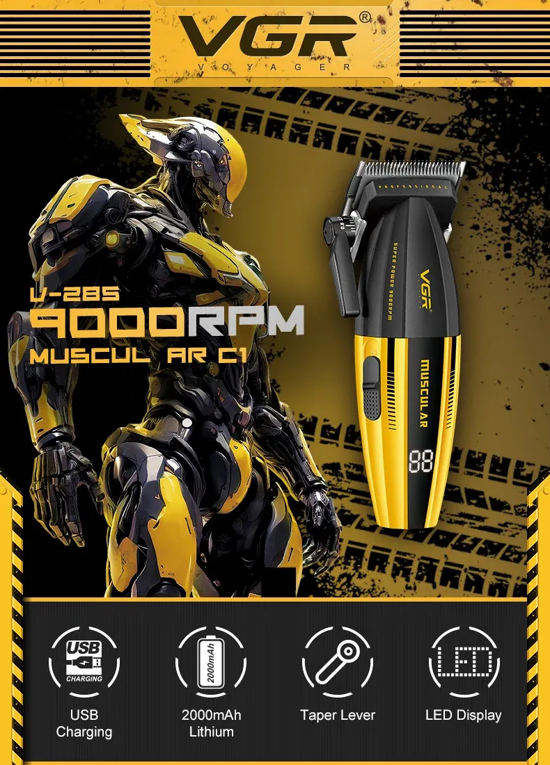 Tondeuse à cheveux professionnelle VGR V-285 vue de face